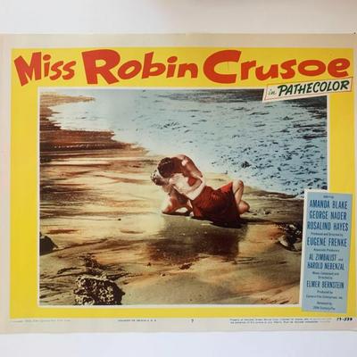 Miss Robin Crusoe original 1953 vintage lobby card