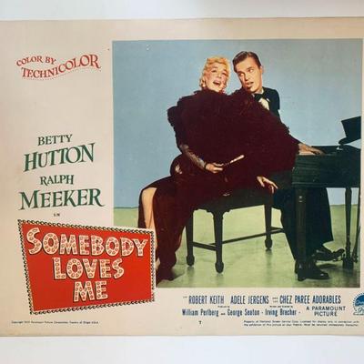 Somebody Loves Me original 1953 vintage lobby card