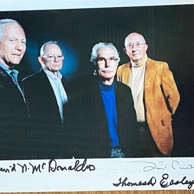 JFK assassination medical staff David N. McDonald, Thomas Easley and David Curtis signed photo.