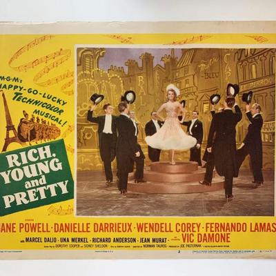 Rich, Young and Pretty original 1951 vintage lobby card