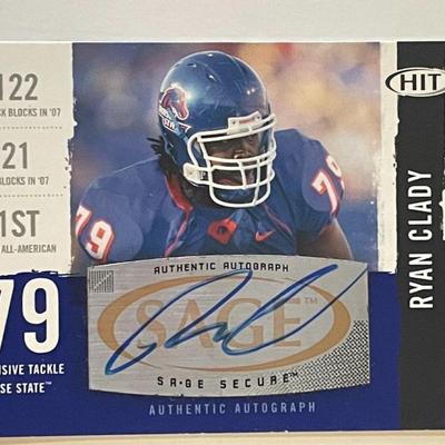 Ryan Clady signed autograph card