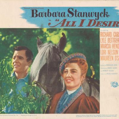 All I Desire 1953 original vintage lobby card