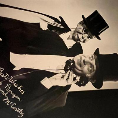 Charlie McCarthy facsimile signed photo. 5x7 inches