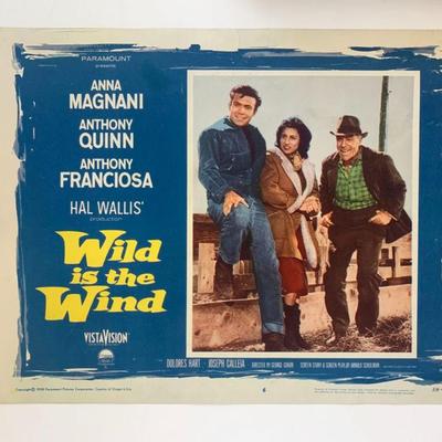 Wild is the Wind original 1958 vintage lobby card