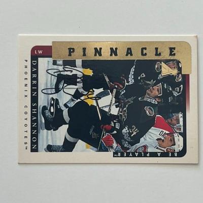 Phoenix Coyotes Darrin Shannon 1997 Pinnacle #183 signed trading card