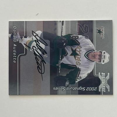 Dallas Stars Donald Audette 2002 In The Game #139 signed trading card