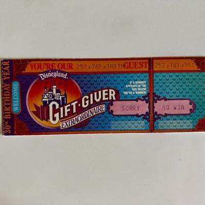 Disneyland admissions ticket- 1985