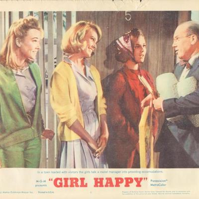 Girl Happy 1965 original vintage lobby card