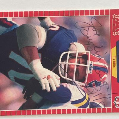Buffalo Bills Joe Devlin 1989 Pro Set #443 signed trading card