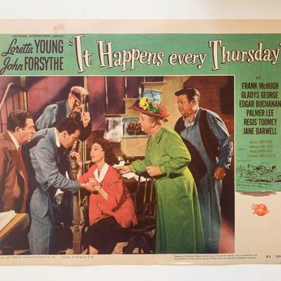 It Happens Every Thursday original 1953 vintage lobby card