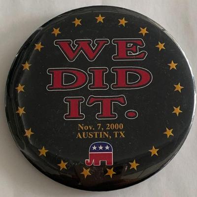 2000 Bush and Cheney President Campaign pin