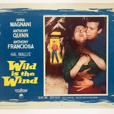 Wild is the Wind original 1958 vintage lobby card