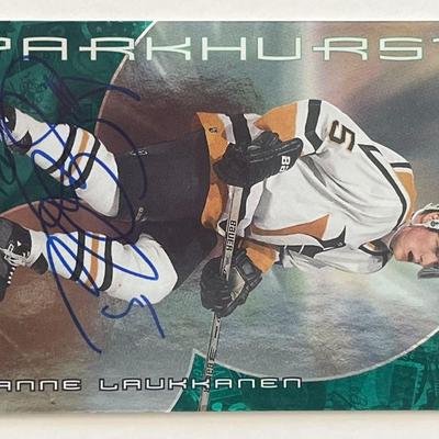 Pittsburgh Penguins Janne Laukkanen 2001 Parkhurst #163 signed trading card