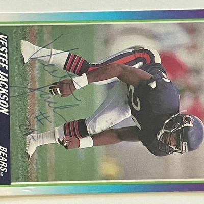 Chicago Bears Vestee Jackson 1990 Score #454 signed trading card