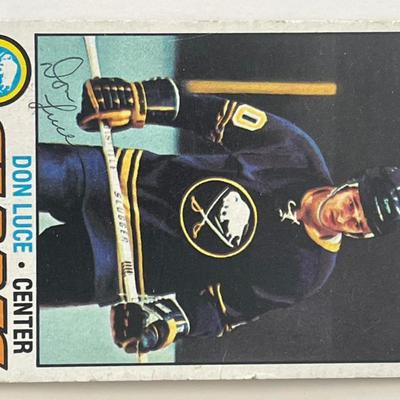 Buffalo Sabres Don Luce 1977 Topps #231 signed trading card