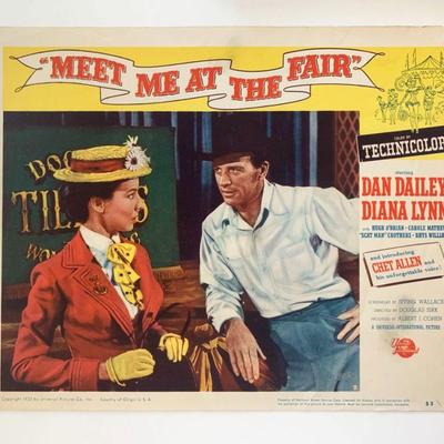 Meet Me at the Fair original 1953 vintage lobby card