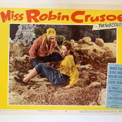 Miss Robin Crusoe original 1953 vintage lobby card