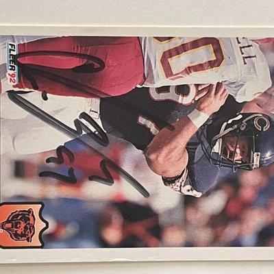 Chicago Bears Chris Zorich 1992 Fleer #52 signed trading card