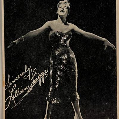 Lillian Briggs facsimile signed photo. 3x5 inches