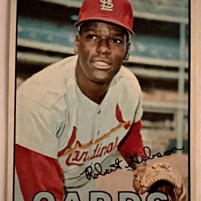 St. Louis Cardinals Bob Gibson baseball trading card