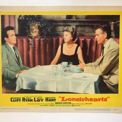 Lonelyhearts original 1959 vintage lobby card