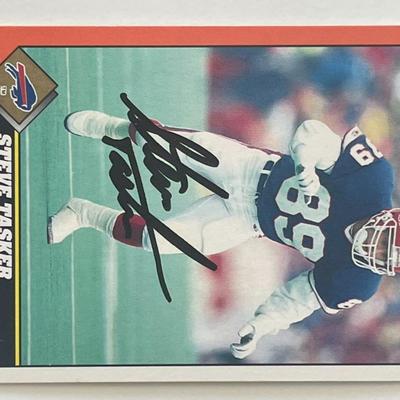 Buffalo Bills Steve Tasker signed 1991 Score #364  official NFL trading card