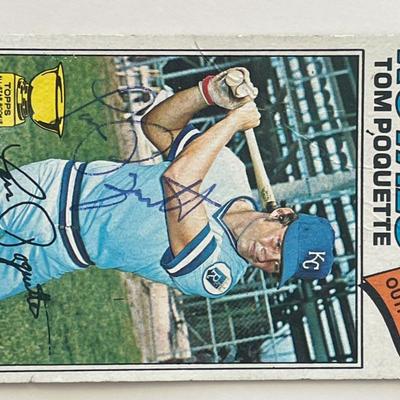 Kansas City Royals Tom Poquette signed 1977 Topps #93 All-Star Rookie trading card