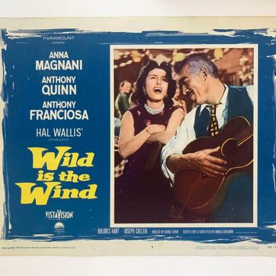 Wild is the Wind original 1958 vintage lobby card