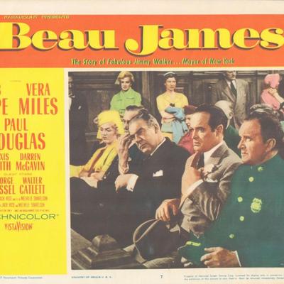 Beau James  1957 original vintage lobby card