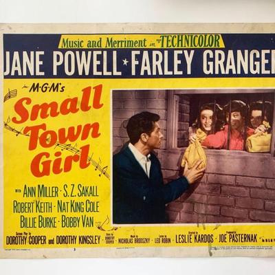 Small Town Girl original 1953 vintage lobby card