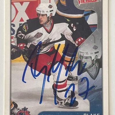 Columbus Blue Jackets Blake Sloan 2001 Victory #105 signed trading card