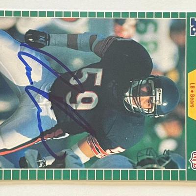 Chicago Bears Ron Rivera 1989 NFL #48 signed trading card