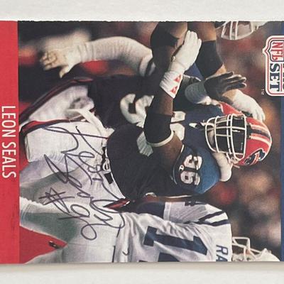 Buffalo Bills Leon Seals 1990 NFL #442 signed card