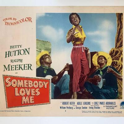 Somebody Loves Me original 1953 vintage lobby card