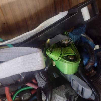 Large Collection of Bungee Cords, Tie Straps and Other