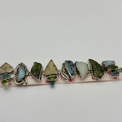 “The Dreamer” Sterling Jewelry with sea glass quartz & peridot