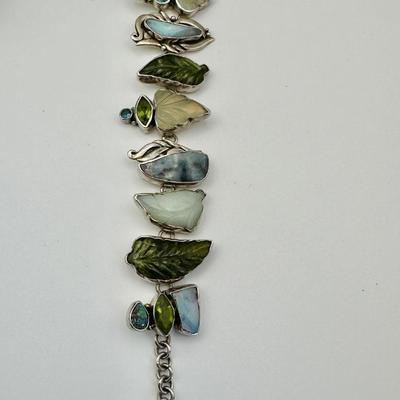 “The Dreamer” Sterling Jewelry with sea glass quartz & peridot