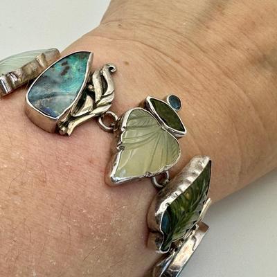 “The Dreamer” Sterling Jewelry with sea glass quartz & peridot