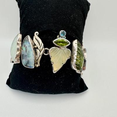 “The Dreamer” Sterling Jewelry with sea glass quartz & peridot