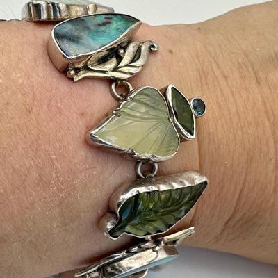 “The Dreamer” Sterling Jewelry with sea glass quartz & peridot
