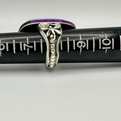 Sterling Jewelry Ring with Turquoise & Amethyst