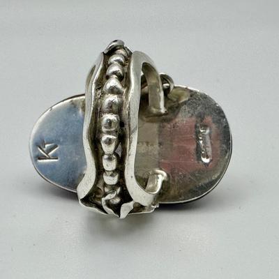 Sterling Jewelry Ring with Turquoise & Amethyst