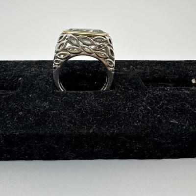 Signed Sterling & 18kt Jewelry ring by Lorenzo