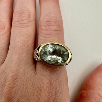 Signed Sterling & 18kt Jewelry ring by Lorenzo