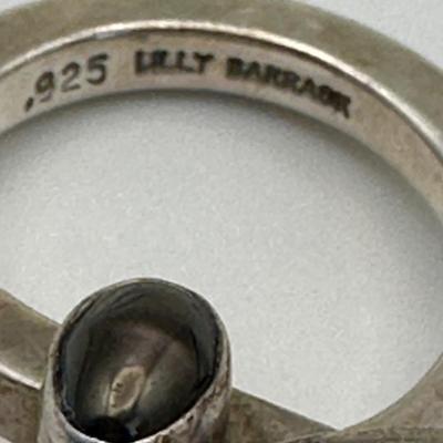 Signed Sterling Jewelry ring by Lilly Barrack with gemstones