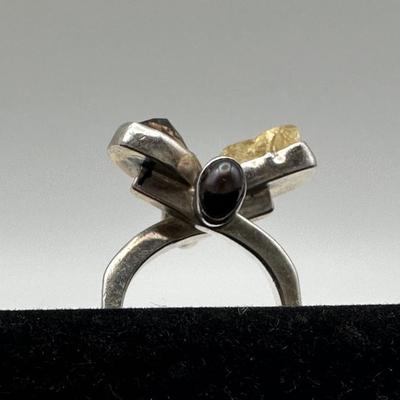 Signed Sterling Jewelry ring by Lilly Barrack with gemstones