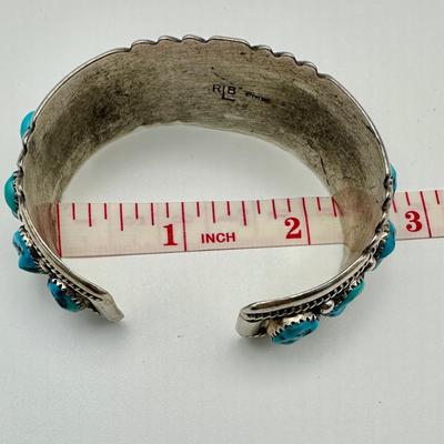 Zuni Sterling Jewelry with Turquoise signed RLB- Robert & Bernice Leekya