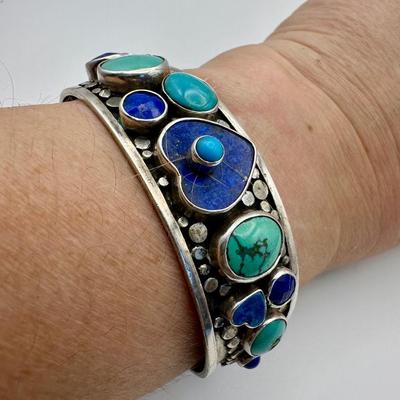 “The Dreamer” Sterling Jewelry with Turquoise & Lapis