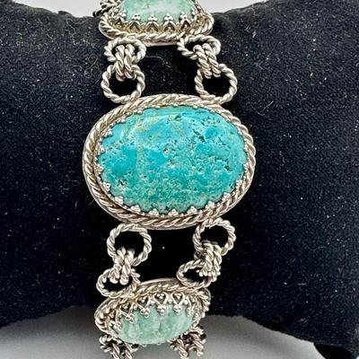 Signed ML Sterling Jewelry with Turquoise