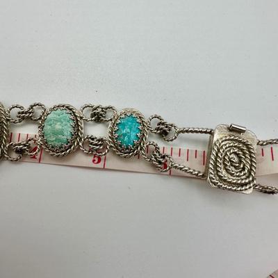 Signed ML Sterling Jewelry with Turquoise